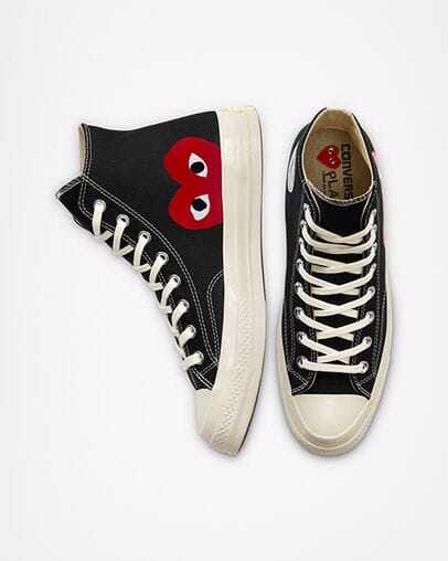 Converse Chuck x Comme des Garçons PLAY Black Hi - Gambar 4