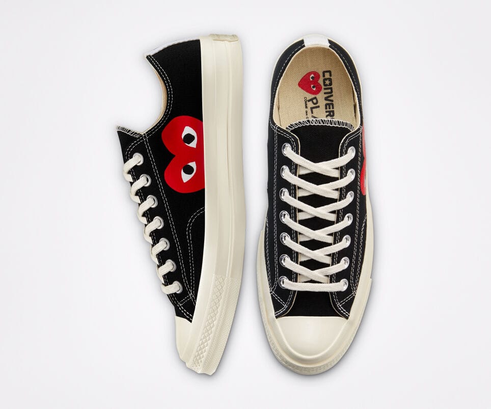 Converse Chuck x Comme des Garçons Play Black Low - Gambar 4