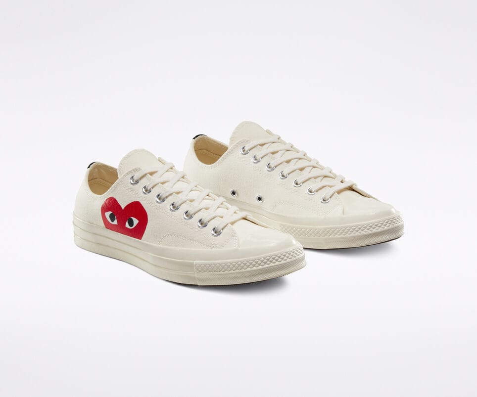 Converse Chuck x Comme des Garçons PLAY White Low - Gambar 3